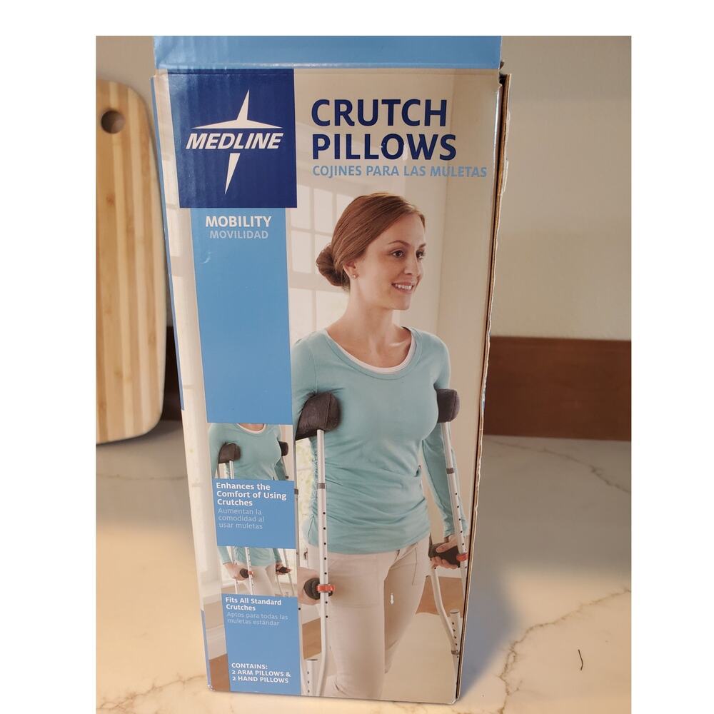 Medline Crutch Underarm Replacement Cushion Tops Comfort Foam Pillows NIB